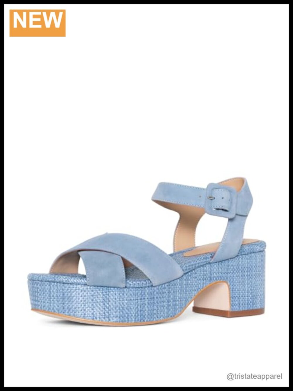 Donald J Pliner Suede Platform Sandal with Block Heel and Ankle Strap
